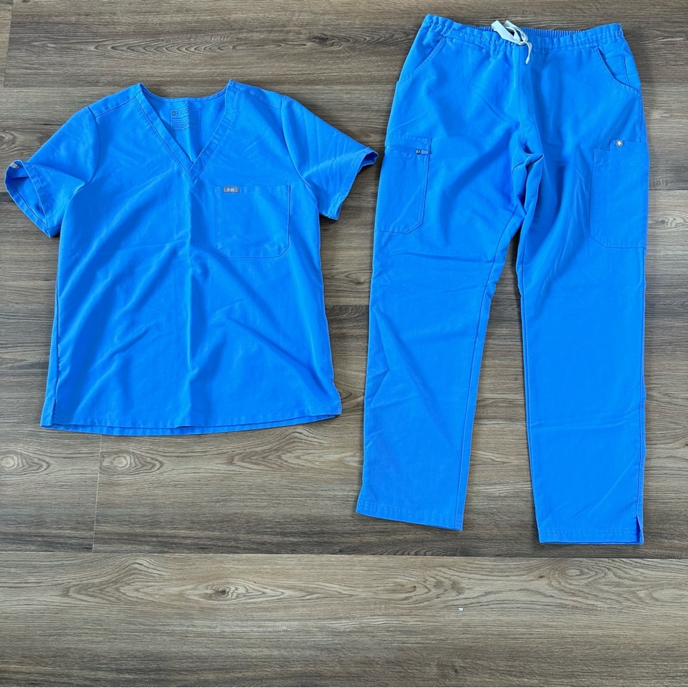 Figs Blue Scrub Set